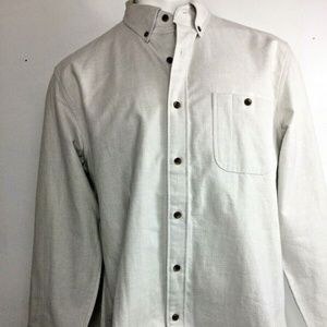 J.Crew Men's Heathered Chamois Elbow Patch Shirt L